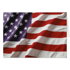 Proud and Patriotic USA Flag Greeting Card