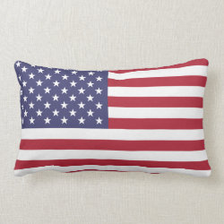 Proud and Patriotic USA Flag Lumbar Pillow