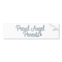 Proud Angel Parents Bumper Sticker bumper stickers by kwoo85 Proud Angel Parents Bumper Sticker bumper stickers