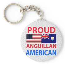 Proud Anguillan American Keychains