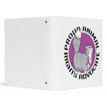 Proud Animal Rights Advocate 3 Ring Binder