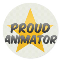 Proud Animator Round Sticker
