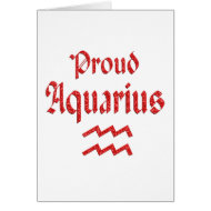 Proud Aquarius card