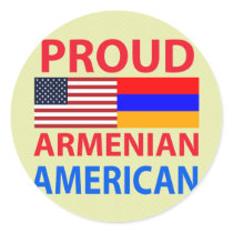 Proud Armenian American Round Sticker