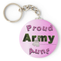 Proud Army Aunt Keychain