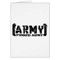 Proud Army Aunt - Tattered Greeting Cards