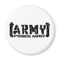 Proud Army Aunt - Tattered Refrigerator Magnets