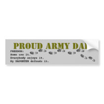 Proud army DAD Bumper Sticker