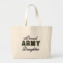Proud Army Daughter Canvas Bag