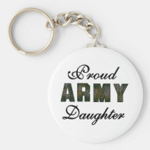 Proud Army Daughter Keychain