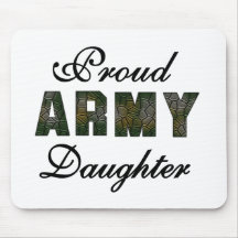 Proud Army Daughter Mouse Pad