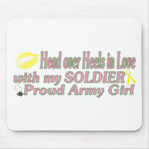 Proud Army Girl Mouse Mats