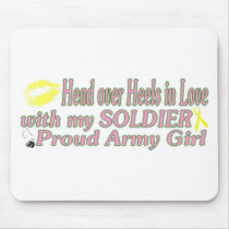 Proud Army Girl mousepads