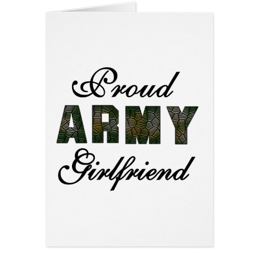 Proud Army Girlfriend Greeting Cards