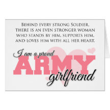 Proud Army Girlfriend Greeting Cards