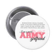 Proud Army Girlfriend Pinback Button