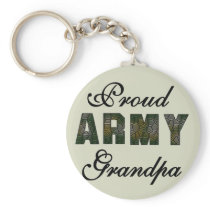 Proud Army Grandpa Tshirts and Gifts Keychain
