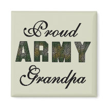 Proud Army Grandpa Tshirts and Gifts Refrigerator Magnets