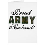 Proud Army Husband Tshirts and Gifts Greeting Cards