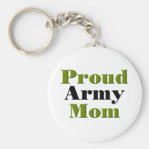 Proud Army Mom (green) Keychain