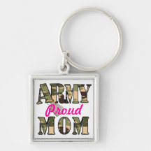 Proud Army Mom Keychain