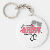 Proud Army Mom Keychain