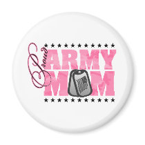 Proud Army Mom Pink Camo Fridge Magnet