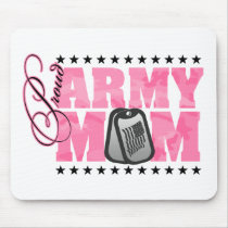 Proud Army Mom Pink Camo Mouse Pad