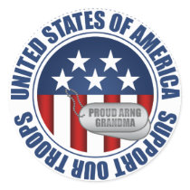 Proud Army National Guard Grandma Stickers