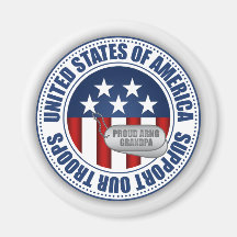 Proud Army National Guard Grandpa Refrigerator Magnets