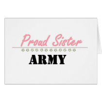 proud army sister (1) greeting card