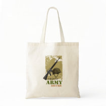 Proud Army Sister Canvas Bags