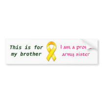 Proud Army Sister Bumper Sticker bumper stickers by armysis Proud Army Sister Bumper Sticker bumper stickers