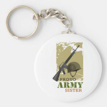 Proud Army Sister Key Chains