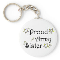 proud army sister key chains