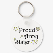 proud army sister keychains