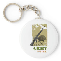 Proud Army Sister Key Chains