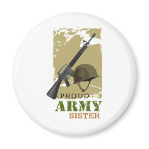 Proud Army Sister Fridge Magnet