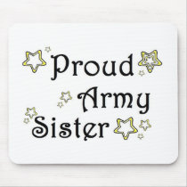 proud army sister mouse pads