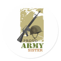 Proud Army Sister Stickers