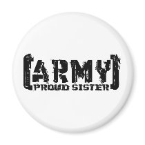 Proud Army Sister - Tattered Magnets