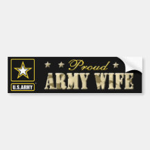Proud Army Wife Bumper Sticker