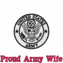 Proud Army Wife Embroidered Shirt