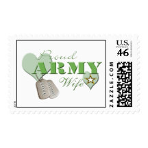 Proud Army Wife Postage Stamps