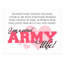 Proud Army Wife Postcards
