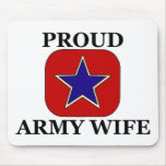 Proud Army Wife Red Star Mousepads