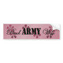 Proud Army Wife Rose Bumper Sticker bumper stickers by hooahstyle Proud Army Wife Rose Bumper Sticker bumper stickers