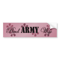Proud Army Wife Rose Bumper Sticker bumper stickers