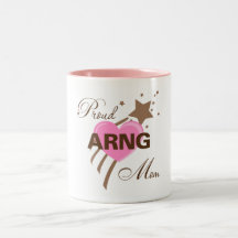 Proud ARNG Mom Heart Coffee Mugs