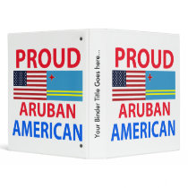 Proud Aruban American 3 Ring Binder